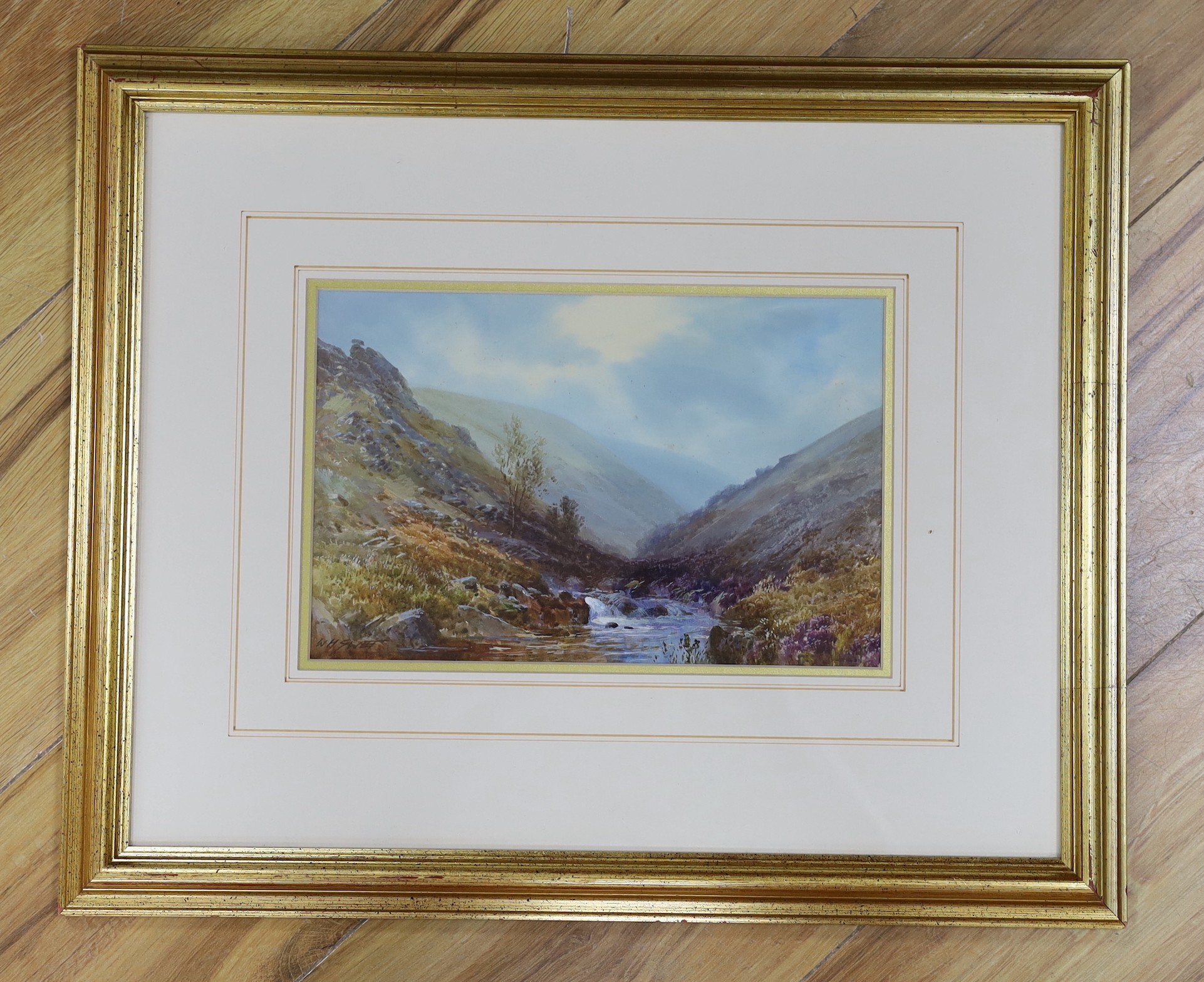 Walter Henry Sweet (1889-1943), watercolour, 'Badgeworthy Water, Exmoor', signed, 17 x 27cm